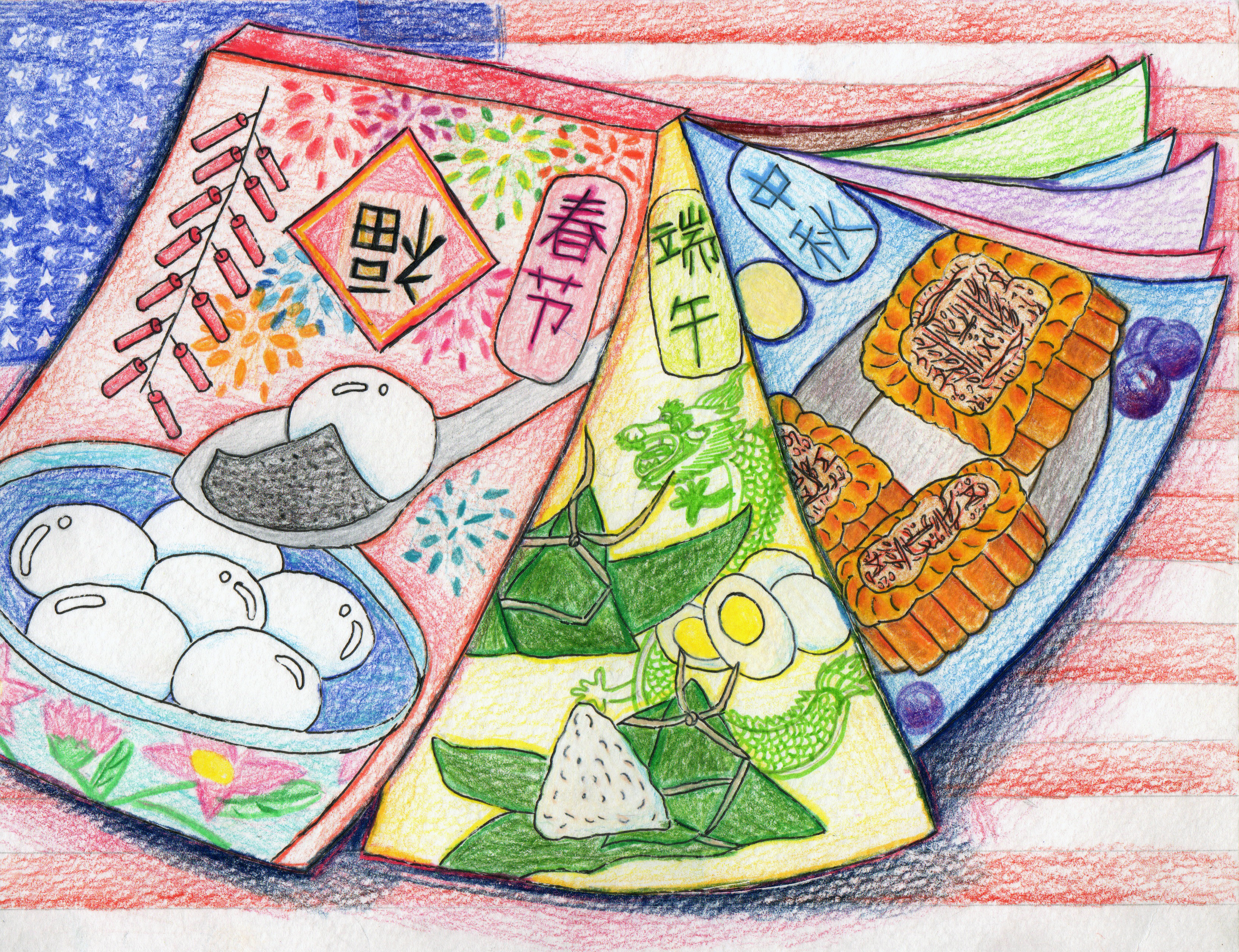 Catherine Zhou / Sweets for Festivals / Runner Up / 3rd Grade 